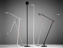 String F1 gulvlampe hvid/sort