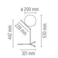 IC Lights T1 High bordlampe krom