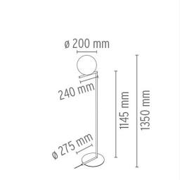 IC Lights F1 gulvlampe messing