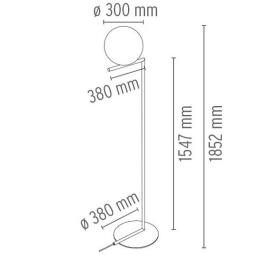 IC Lights F2 gulvlampe krom