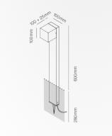 Cube LED Udendrslampe m. Spyd Sort 3