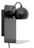 Ball Væglampe med hylde og USB Mat Sort