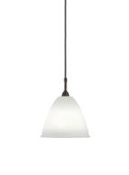 BL9 medium pendel, sort messing/porceln