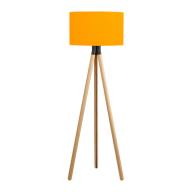 Paso Wood gulvlampe Ø50 UNI Eg-sort-gul
