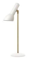 Oblique bordlampe messing hvid