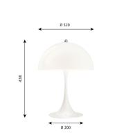 Panthella bordlampe 320 Opal 2