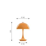 Panthella Portable LED Metal Orange 2