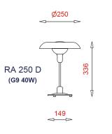 RA Bordlampe Opal Glas