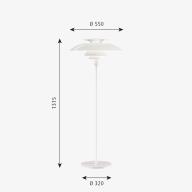 PH 80 gulvlampe opal/hvid