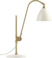 BL 1 Bordlampe Soft Hvid Skrm Messing stang+base 1