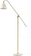 BL 4 Gulvlampe 21 Soft Hvid Skrm + Base  Messing Stang