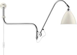 BL 10 Vglampe Mat Hvid Skrm Krom Stang 1