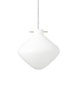 Repose Pendant 260 - White/Brass