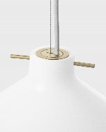 Repose Pendant 260 - White/Brass