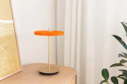 Asteria move orange portable LED bordlampe