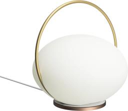 Orbit transportabel hvid/messing bordlampe