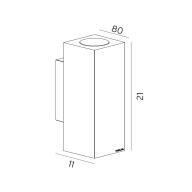 Sandvik 1731 up & downlight aluminium udendrs vglampe