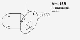 Hjrnebeslag 158 aluminium