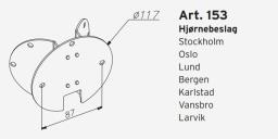 Hjrnebeslag 153 galvaniseret