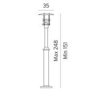 Stockholm 281 galvaniseret stolpelampe