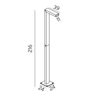 Asker 1360 LED aluminium stolpelampe