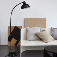 Eric sort/marmor gulvlampe