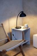 Eric sort/marmor bordlampe