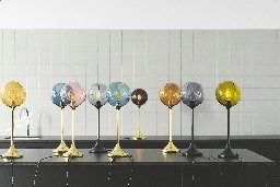 Ballroom amber/gold bordlampe