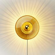 New Wave Optic XL amber/gold væglampe