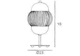 Shahin opal/messing bordlampe