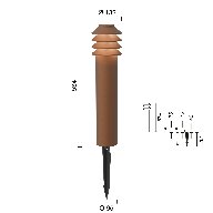 Bysted Garden Pullert Spyd Lang U/Adaptor Corton 2700K 2