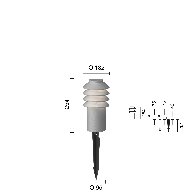 Bysted Garden Pullert Spyd Kort U/Adaptor Alu 3000K 2