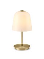 Room 49 Bordlampe Batteri Opal- Antique Messing 1